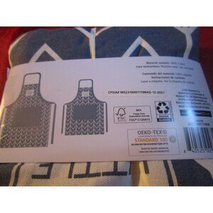 Mainstays Parent & Me Apron Set Adult Child White Blue Mama Baker Little Taster